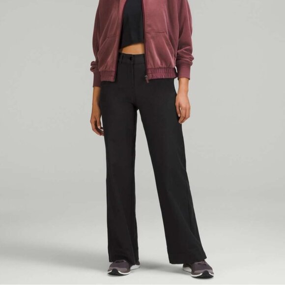 lululemon athletica Pants - Lululemon City Sleek 5 Pocket Wide-Leg High-Rise Pants Black Casual Women's 27
